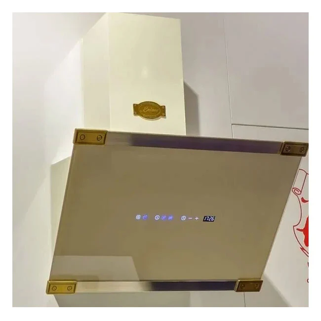 Art Deco 60cm Chimney Cooker Hood (Ivory) - Image 8