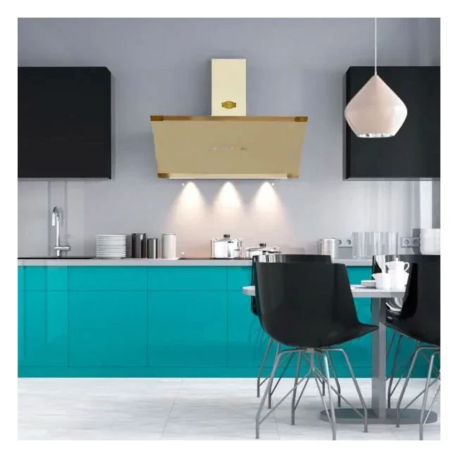 Art Deco 90cm Chimney Cooker Hood (Ivory) - Image 8