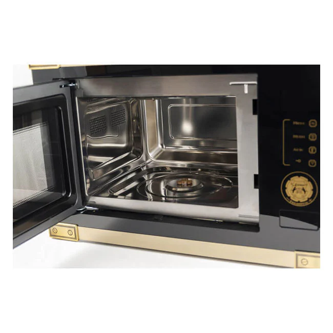 Art Deco Built In 900W Microwave Oven (Black) - Image 3