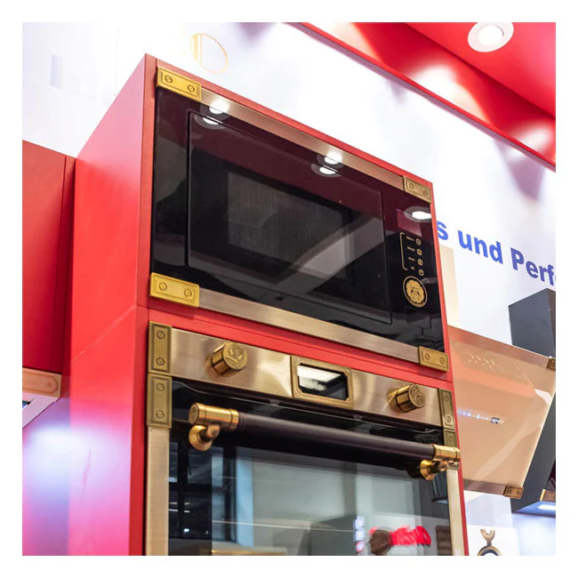 Art Deco Built In 900W Microwave Oven (Black) - Image 4