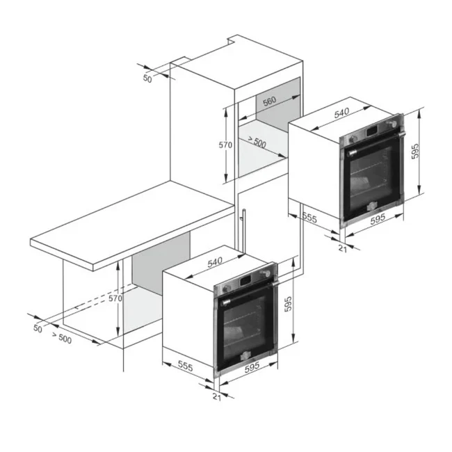 Art Deco Multi 9 Electric Oven (Black) - Image 7