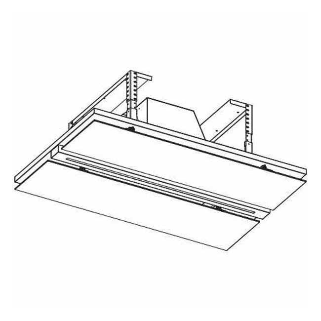 Avantgarde Pro 100cm Built-In Ceiling Island Cooker Hood (White) - Image 4