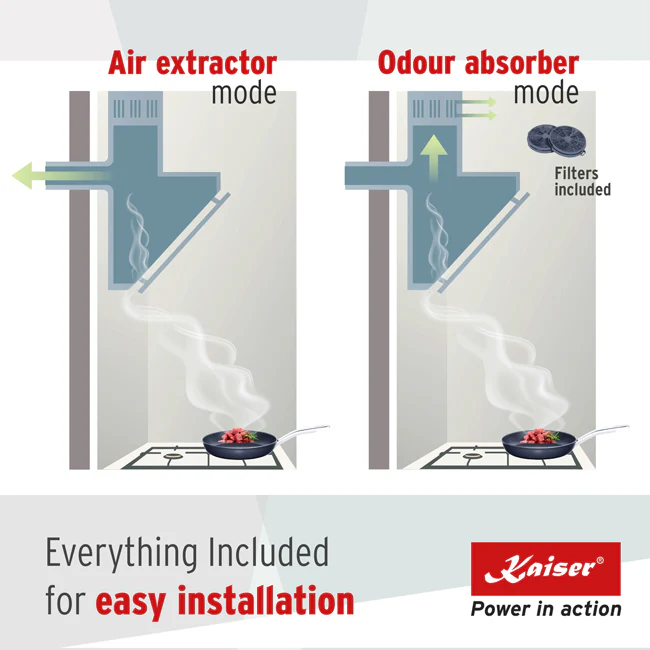 Avantgarde Pro 60cm Cooker Hood (Black) - Image 3