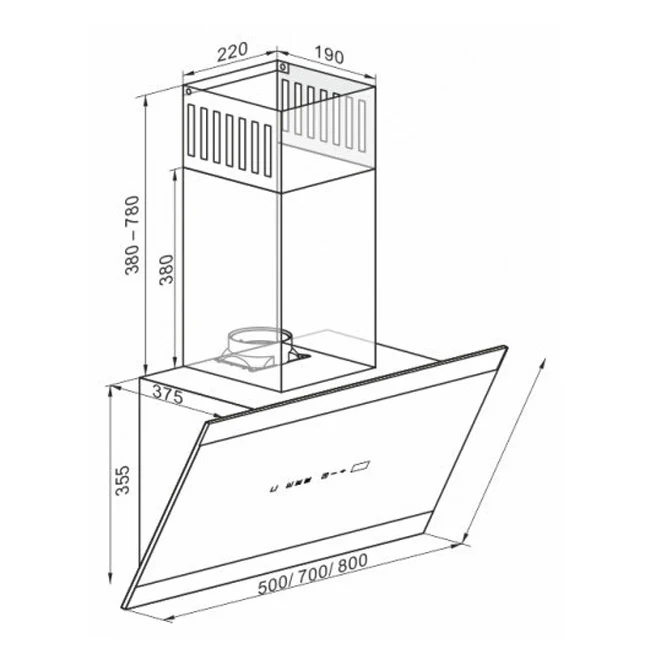 Avantgarde Pro 80cm Cooker Hood - Image 8