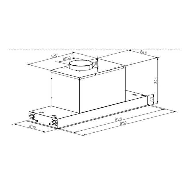 Avantgarde Pro 90cm Built In Cooker Hood (Stainless Steel) - Image 5