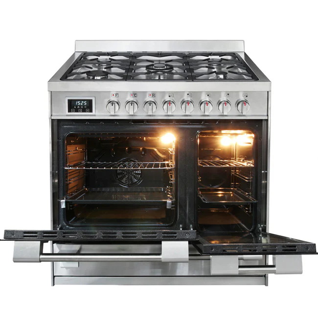 Avantgarde Pro 90cm Double Cavity Dual Fuel Range Cooker (Stainless Steel) - Image 6