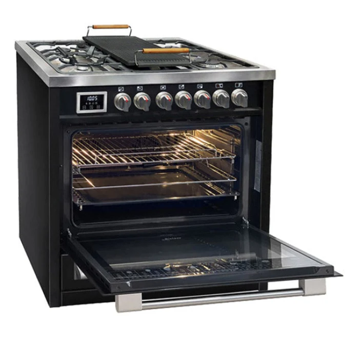 Avantgarde Pro 90cm Dual Fuel Range Cooker (Black) - Image 3