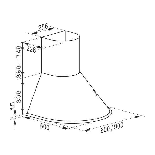 Belle Epoque 60cm Classic Cooker Hood (Black) - Image 5