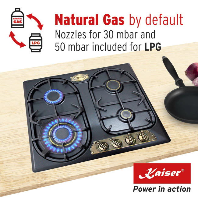 Empire 60cm Gas Hob (Black) - Image 4