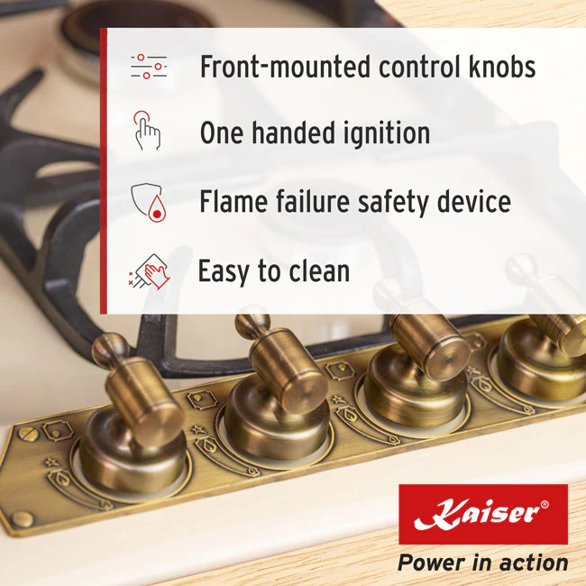 Empire 60cm Gas Hob (Ivory) - Image 5