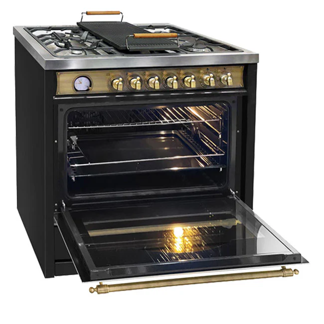 Empire 90cm Dual Fuel Range Cooker (Black) - Image 3