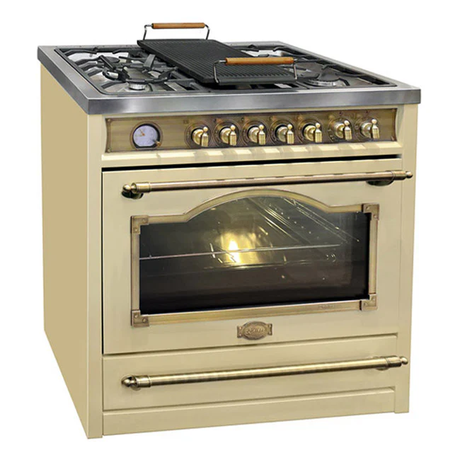 Empire 90cm Dual Fuel Range Cooker (Ivory) - Image 4
