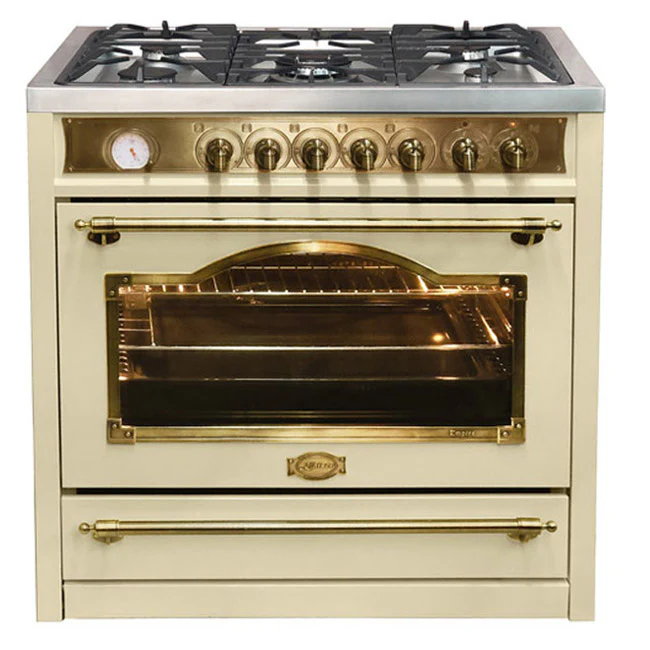 Empire Dual Fuel Range Cooker & 90cm Hood Bundle (Ivory) - Image 3