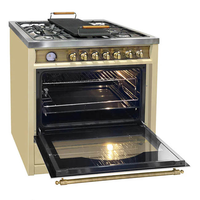 Empire Dual Fuel Range Cooker & 90cm Hood Bundle (Ivory) - Image 4