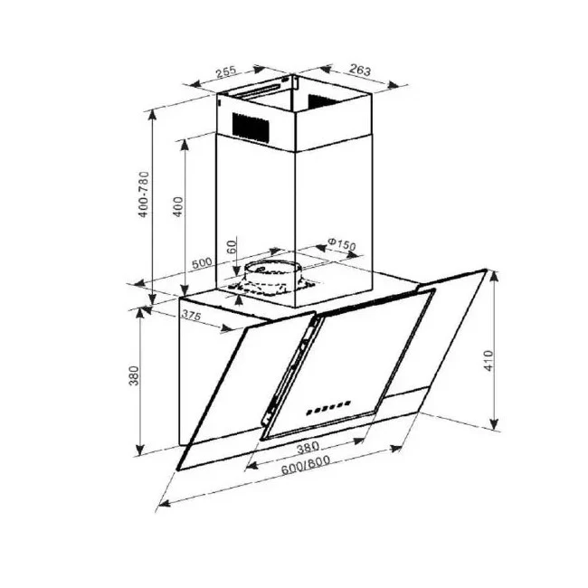 Grand Chef 60cm Eco Cooker Hood - Image 9