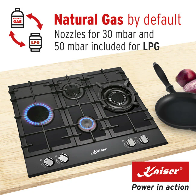 Grand Chef 60cm Gas Hob (Black) - Image 4