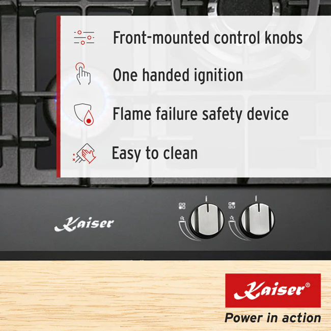 Grand Chef 60cm Gas Hob (Black) - Image 5