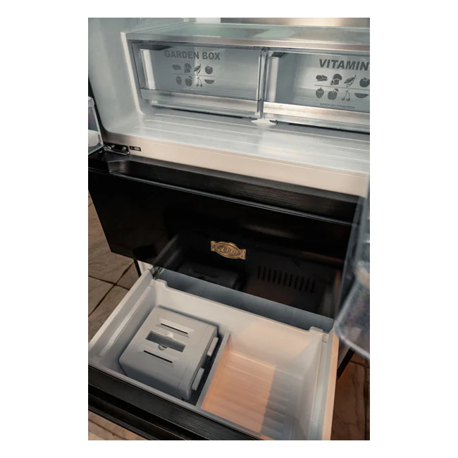 Grand Chef French Door Fridge Freezer (Black) - Image 5