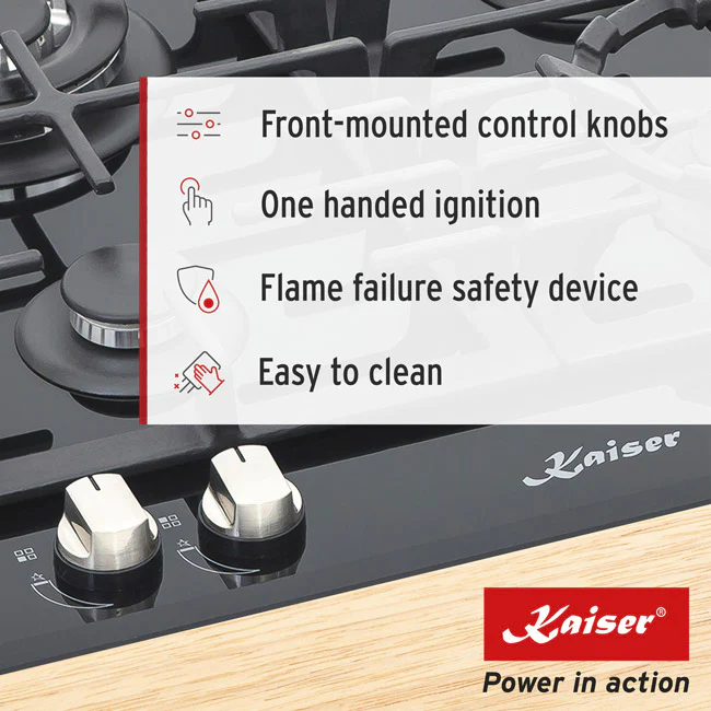 Grand Chef Turbo Gas Hob (Black) - Image 5