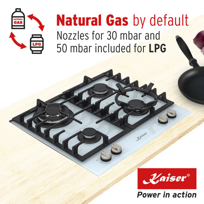 Grand Chef Turbo Gas Hob (White) - Image 4